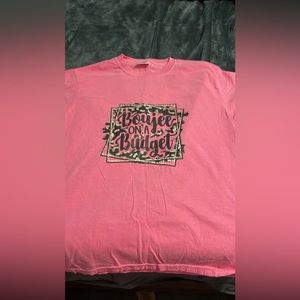 Comfort color pink tee